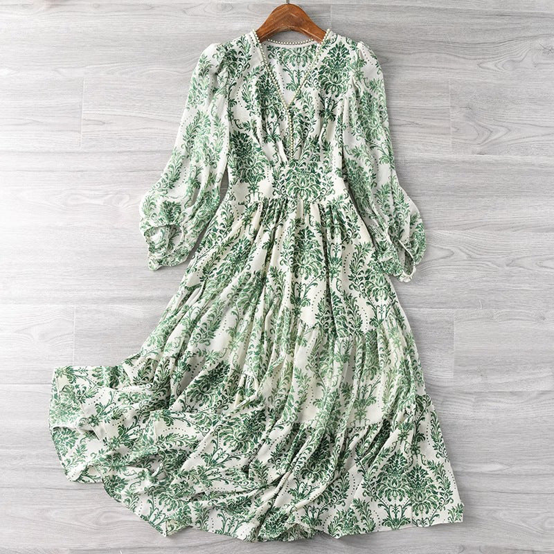 Waist Slimming Light Luxury Floral Skirt Children (Imported)