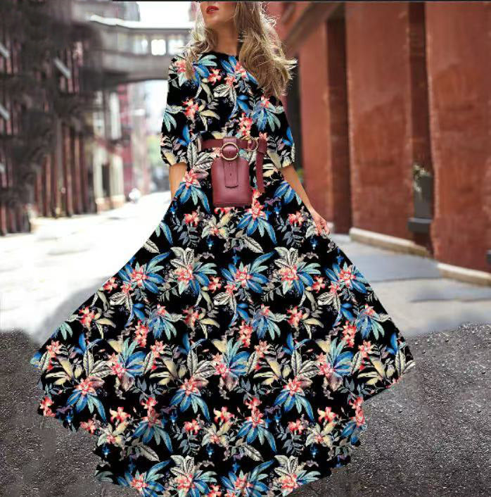 Women's Printed Oversized Dress Is Fashionable