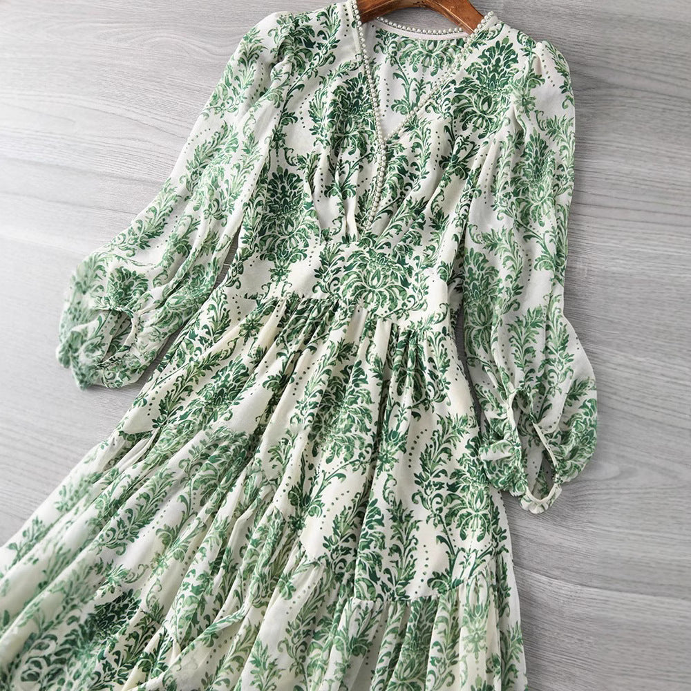 Waist Slimming Light Luxury Floral Skirt Children (Imported)