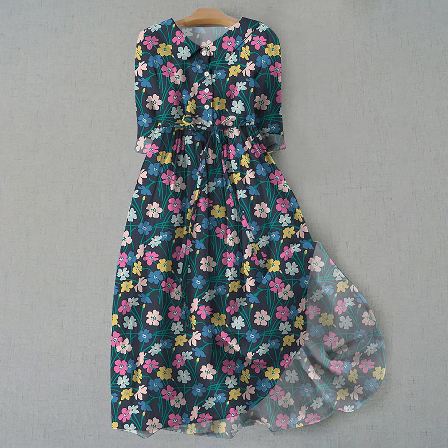 Women's Fashion Personalized Bohemian Printing Dress (Imported)