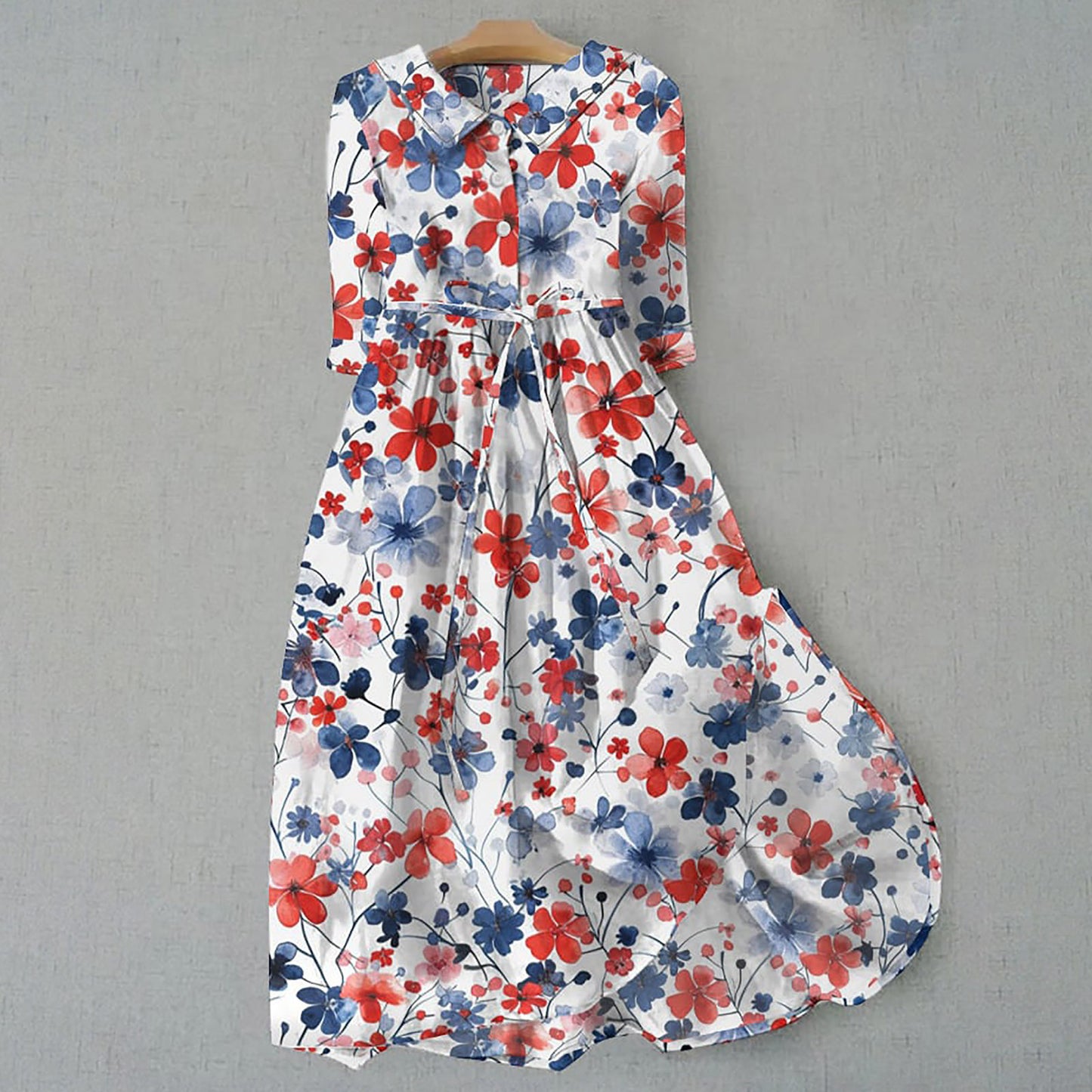 Women's Fashion Personalized Bohemian Printing Dress (Imported)