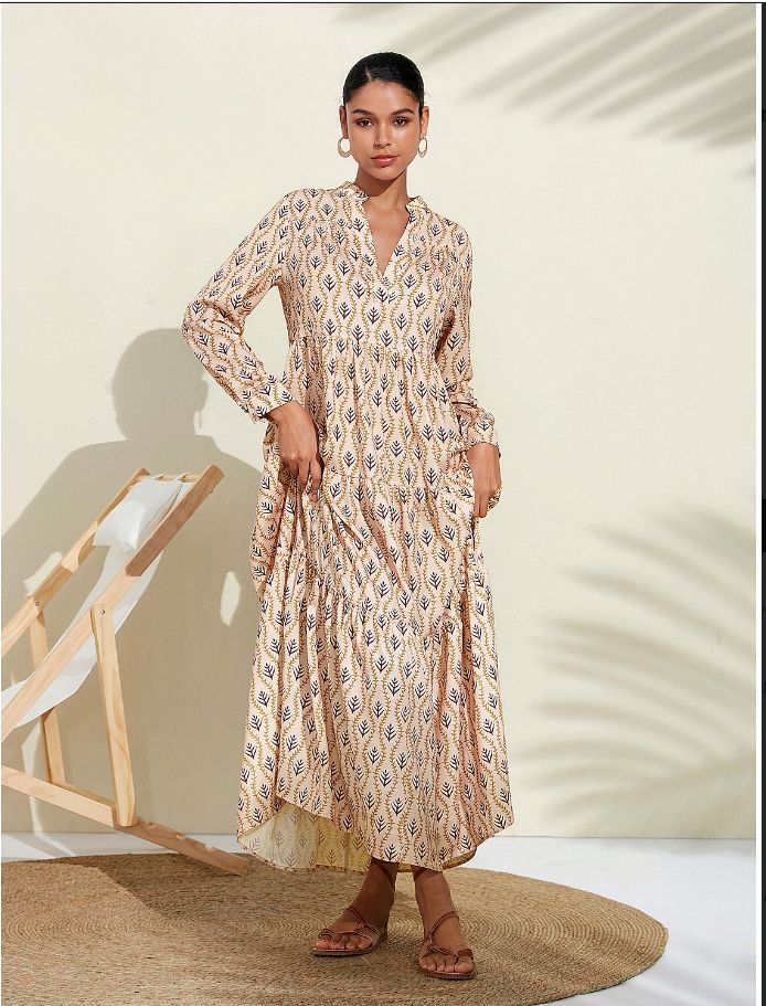 Women's Fashion Personalized Printed Long Sleeve Dress (Imported)