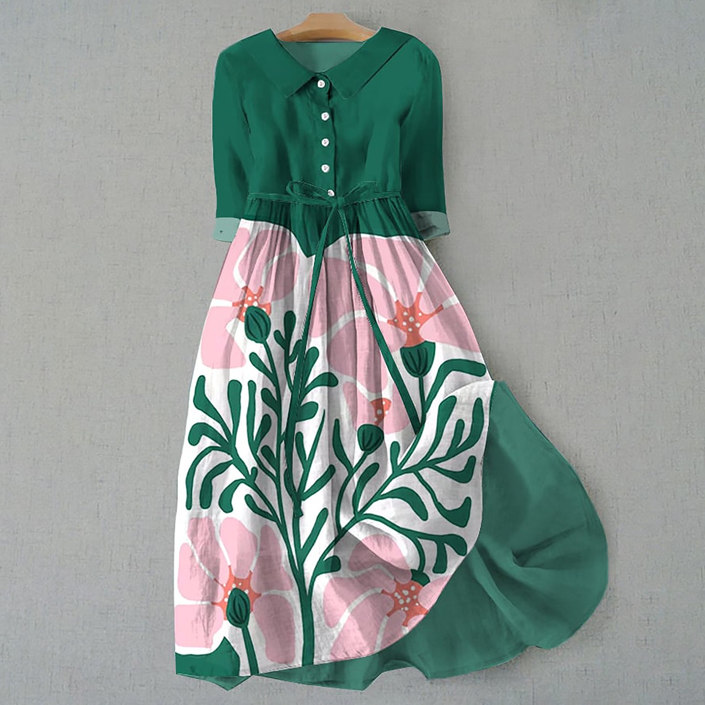 Women's Fashion Personalized Bohemian Printing Dress (Imported)