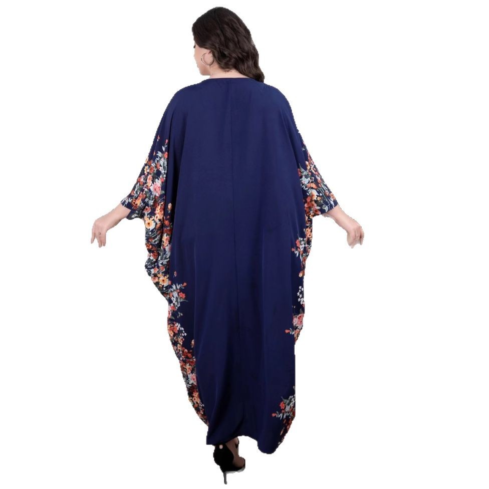 Middle East Muslim Women's Skirt Arab Floral Loose Robe (Imported)